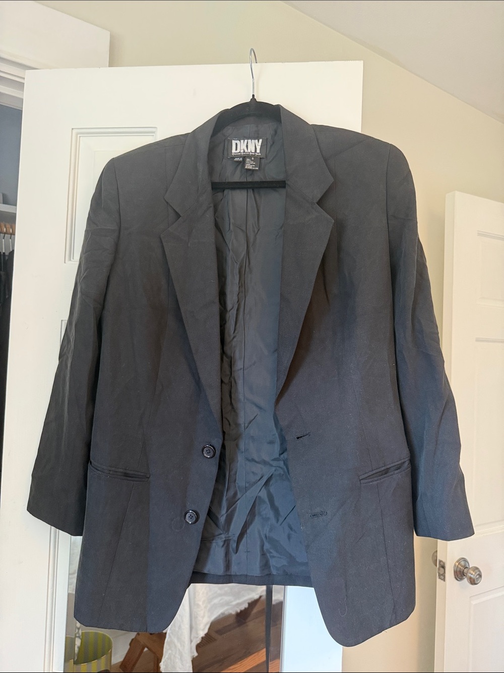 DKNY Black Women's Classic Shoulder Padded Blazer